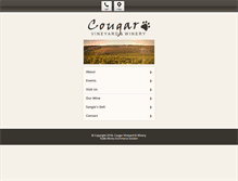 Tablet Screenshot of cougarvineyards.com